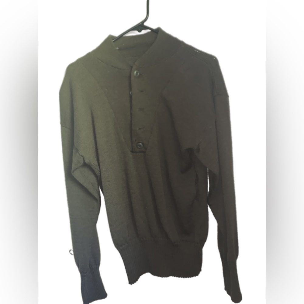Medium wool button down sweater.